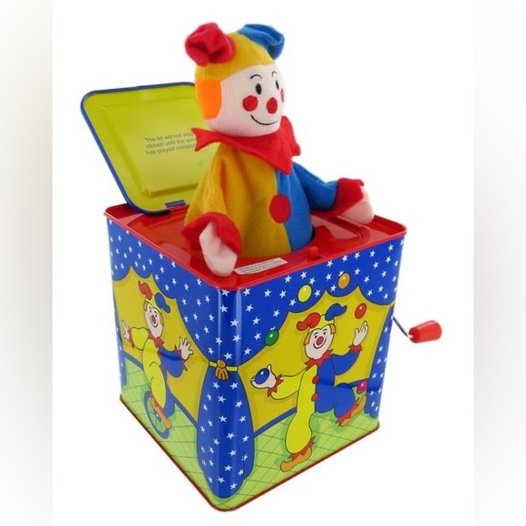 Vintage 1997 Schylling Original Jester Clown Jack In The Box Musical Wind Up Toy - Picture 3 of 12